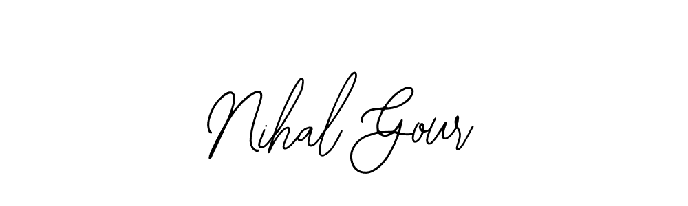 if you are searching for the best signature style for your name Nihal Gour. so please give up your signature search. here we have designed multiple signature styles  using Bearetta-2O07w. Nihal Gour signature style 12 images and pictures png