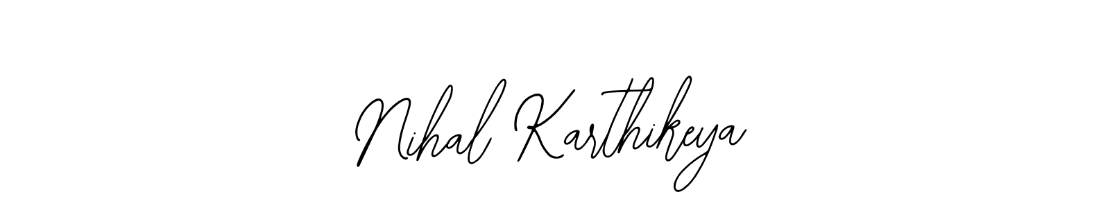 You should practise on your own different ways (Bearetta-2O07w) to write your name (Nihal Karthikeya) in signature. don't let someone else do it for you. Nihal Karthikeya signature style 12 images and pictures png