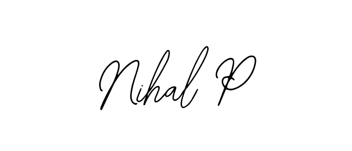 It looks lik you need a new signature style for name Nihal P. Design unique handwritten (Bearetta-2O07w) signature with our free signature maker in just a few clicks. Nihal P signature style 12 images and pictures png