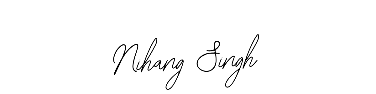 How to make Nihang Singh name signature. Use Bearetta-2O07w style for creating short signs online. This is the latest handwritten sign. Nihang Singh signature style 12 images and pictures png