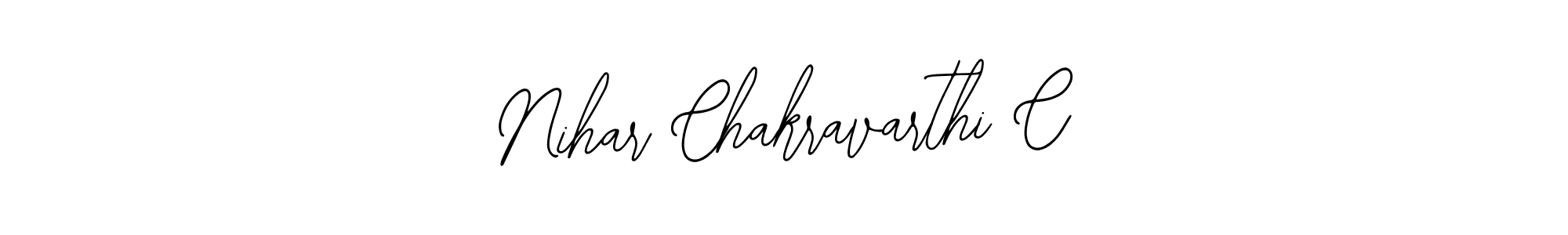 You should practise on your own different ways (Bearetta-2O07w) to write your name (Nihar Chakravarthi C) in signature. don't let someone else do it for you. Nihar Chakravarthi C signature style 12 images and pictures png