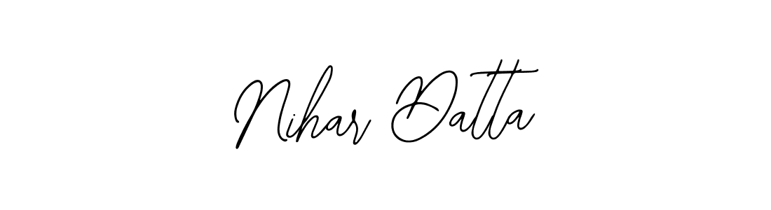 How to make Nihar Datta name signature. Use Bearetta-2O07w style for creating short signs online. This is the latest handwritten sign. Nihar Datta signature style 12 images and pictures png