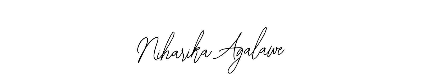 The best way (Bearetta-2O07w) to make a short signature is to pick only two or three words in your name. The name Niharika Agalawe include a total of six letters. For converting this name. Niharika Agalawe signature style 12 images and pictures png