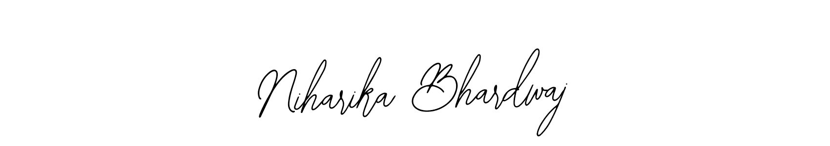Bearetta-2O07w is a professional signature style that is perfect for those who want to add a touch of class to their signature. It is also a great choice for those who want to make their signature more unique. Get Niharika Bhardwaj name to fancy signature for free. Niharika Bhardwaj signature style 12 images and pictures png
