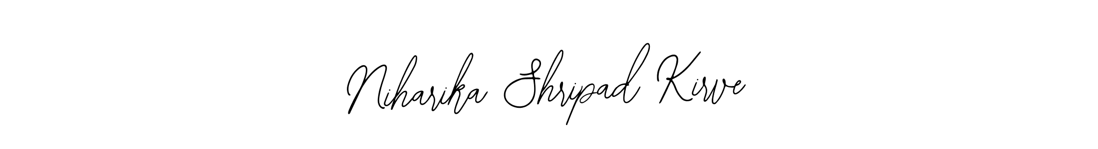 The best way (Bearetta-2O07w) to make a short signature is to pick only two or three words in your name. The name Niharika Shripad Kirve include a total of six letters. For converting this name. Niharika Shripad Kirve signature style 12 images and pictures png