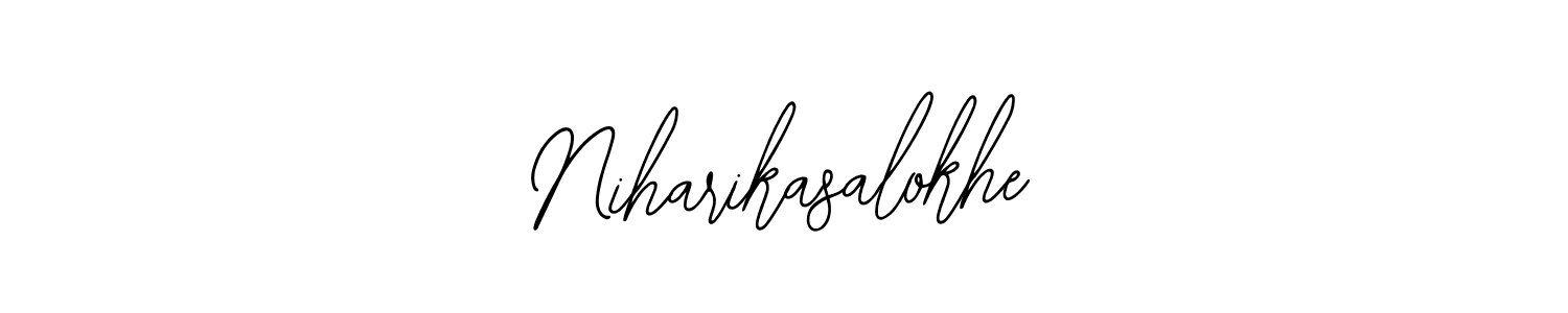 Use a signature maker to create a handwritten signature online. With this signature software, you can design (Bearetta-2O07w) your own signature for name Niharikasalokhe. Niharikasalokhe signature style 12 images and pictures png