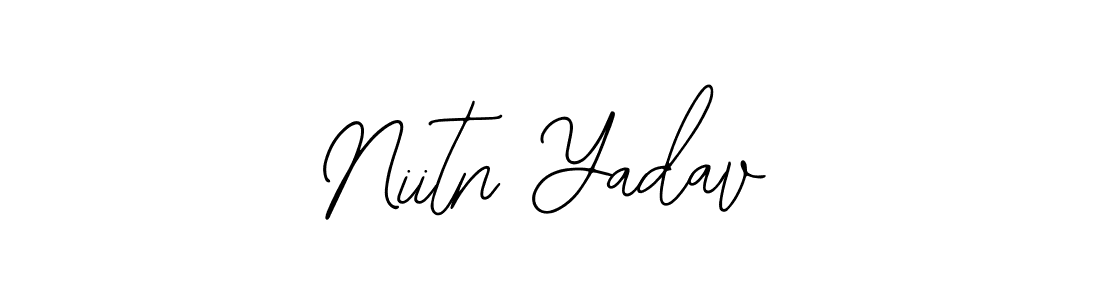 How to make Niitn Yadav name signature. Use Bearetta-2O07w style for creating short signs online. This is the latest handwritten sign. Niitn Yadav signature style 12 images and pictures png