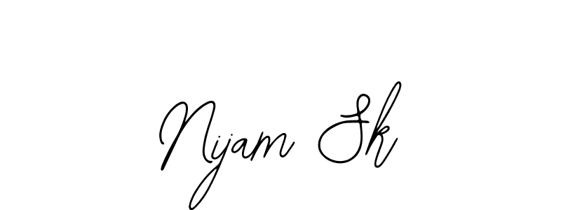 Also You can easily find your signature by using the search form. We will create Nijam Sk name handwritten signature images for you free of cost using Bearetta-2O07w sign style. Nijam Sk signature style 12 images and pictures png