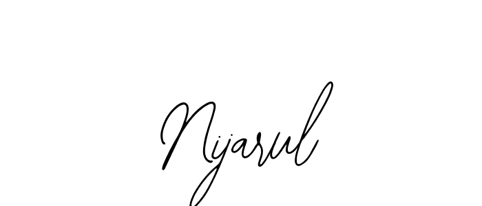 Design your own signature with our free online signature maker. With this signature software, you can create a handwritten (Bearetta-2O07w) signature for name Nijarul. Nijarul signature style 12 images and pictures png