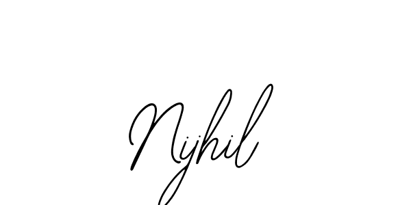 Also You can easily find your signature by using the search form. We will create Nijhil name handwritten signature images for you free of cost using Bearetta-2O07w sign style. Nijhil signature style 12 images and pictures png