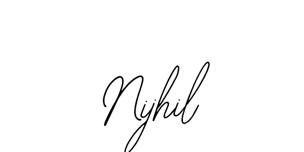 Also You can easily find your signature by using the search form. We will create Nijhil name handwritten signature images for you free of cost using Bearetta-2O07w sign style. Nijhil signature style 12 images and pictures png