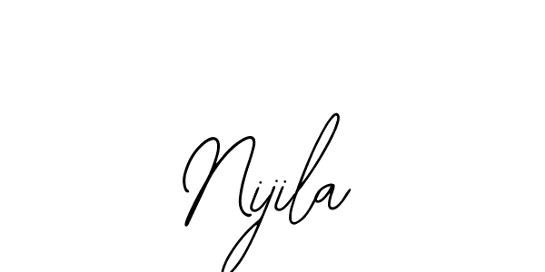 You should practise on your own different ways (Bearetta-2O07w) to write your name (Nijila) in signature. don't let someone else do it for you. Nijila signature style 12 images and pictures png