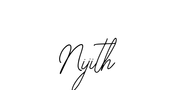 The best way (Bearetta-2O07w) to make a short signature is to pick only two or three words in your name. The name Nijith include a total of six letters. For converting this name. Nijith signature style 12 images and pictures png