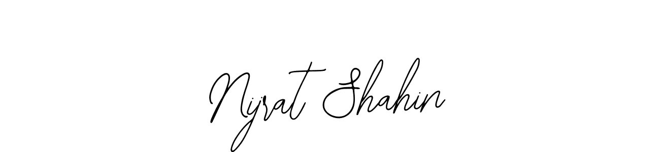 Use a signature maker to create a handwritten signature online. With this signature software, you can design (Bearetta-2O07w) your own signature for name Nijrat Shahin. Nijrat Shahin signature style 12 images and pictures png