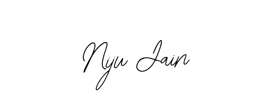 How to make Niju Jain name signature. Use Bearetta-2O07w style for creating short signs online. This is the latest handwritten sign. Niju Jain signature style 12 images and pictures png