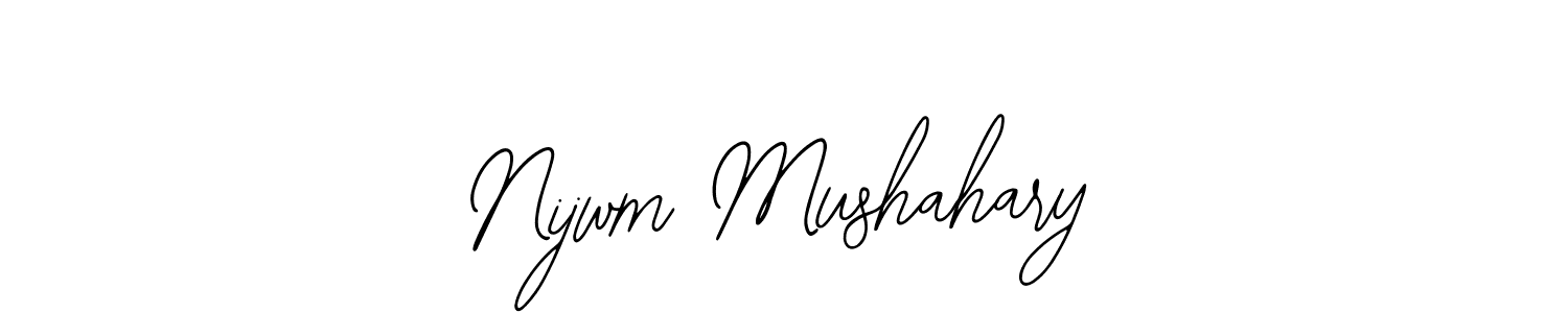 Create a beautiful signature design for name Nijwm Mushahary. With this signature (Bearetta-2O07w) fonts, you can make a handwritten signature for free. Nijwm Mushahary signature style 12 images and pictures png