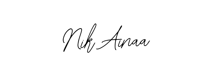 This is the best signature style for the Nik Ainaa name. Also you like these signature font (Bearetta-2O07w). Mix name signature. Nik Ainaa signature style 12 images and pictures png