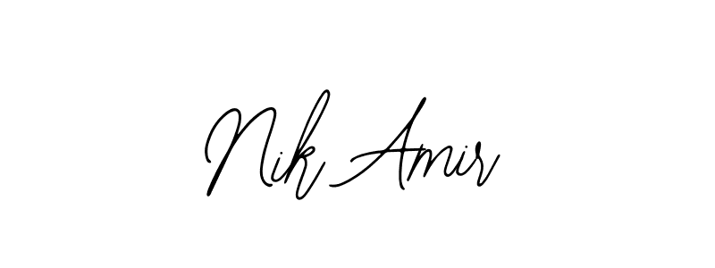 How to Draw Nik Amir signature style? Bearetta-2O07w is a latest design signature styles for name Nik Amir. Nik Amir signature style 12 images and pictures png