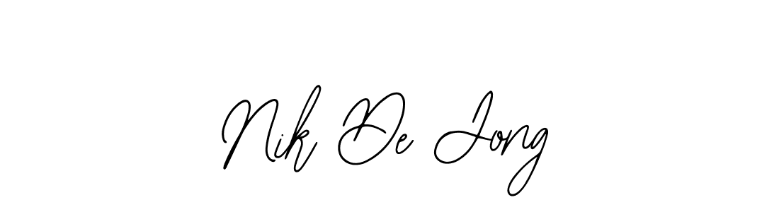 Make a beautiful signature design for name Nik De Jong. With this signature (Bearetta-2O07w) style, you can create a handwritten signature for free. Nik De Jong signature style 12 images and pictures png