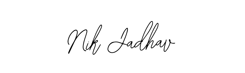 Design your own signature with our free online signature maker. With this signature software, you can create a handwritten (Bearetta-2O07w) signature for name Nik Jadhav. Nik Jadhav signature style 12 images and pictures png