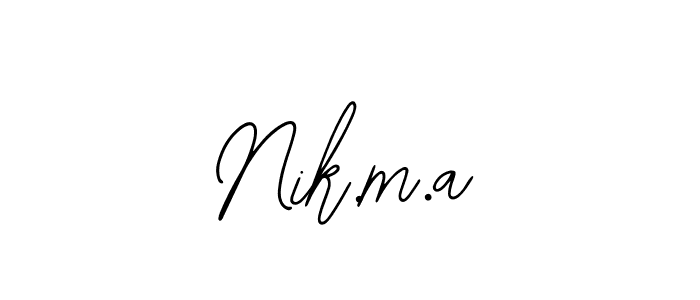 Make a short Nik.m.a signature style. Manage your documents anywhere anytime using Bearetta-2O07w. Create and add eSignatures, submit forms, share and send files easily. Nik.m.a signature style 12 images and pictures png