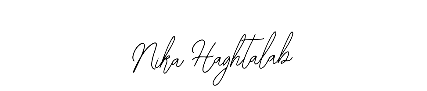 if you are searching for the best signature style for your name Nika Haghtalab. so please give up your signature search. here we have designed multiple signature styles  using Bearetta-2O07w. Nika Haghtalab signature style 12 images and pictures png