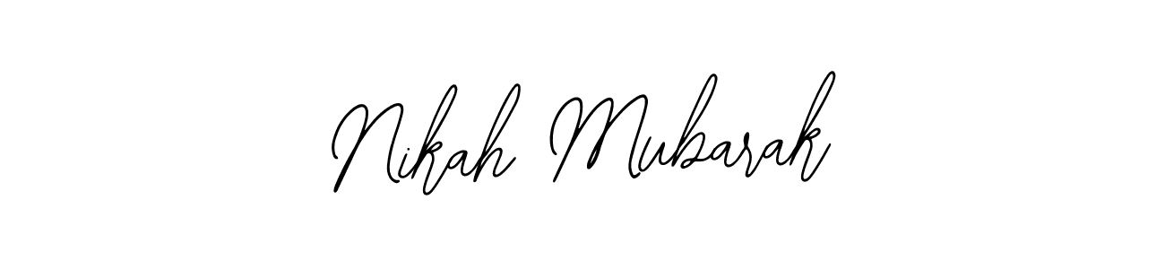Design your own signature with our free online signature maker. With this signature software, you can create a handwritten (Bearetta-2O07w) signature for name Nikah Mubarak. Nikah Mubarak signature style 12 images and pictures png