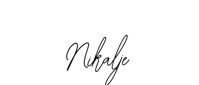 How to make Nikalje signature? Bearetta-2O07w is a professional autograph style. Create handwritten signature for Nikalje name. Nikalje signature style 12 images and pictures png