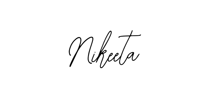 How to make Nikeeta name signature. Use Bearetta-2O07w style for creating short signs online. This is the latest handwritten sign. Nikeeta signature style 12 images and pictures png