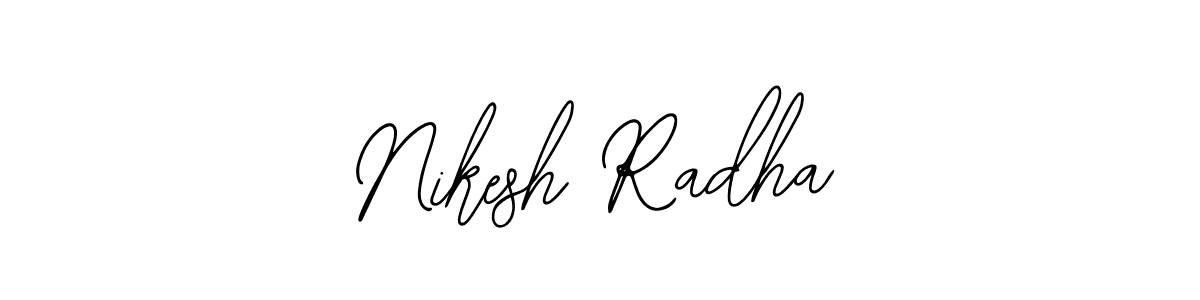 Use a signature maker to create a handwritten signature online. With this signature software, you can design (Bearetta-2O07w) your own signature for name Nikesh Radha. Nikesh Radha signature style 12 images and pictures png
