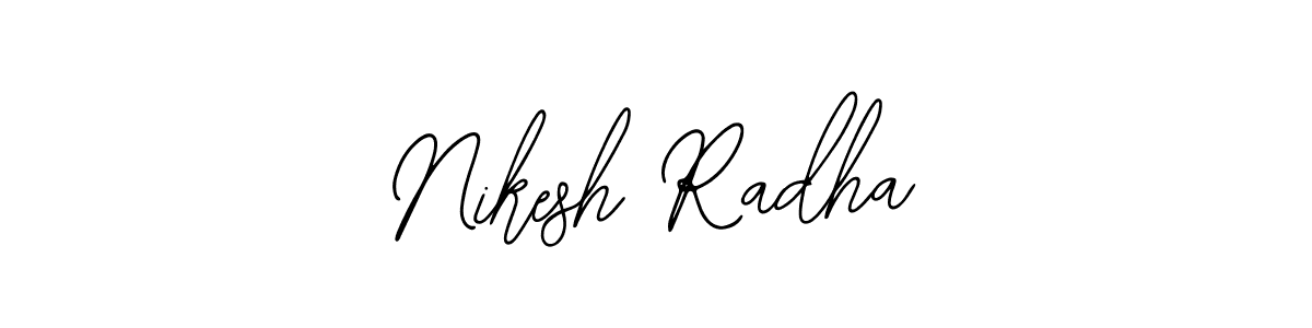 Use a signature maker to create a handwritten signature online. With this signature software, you can design (Bearetta-2O07w) your own signature for name Nikesh Radha. Nikesh Radha signature style 12 images and pictures png