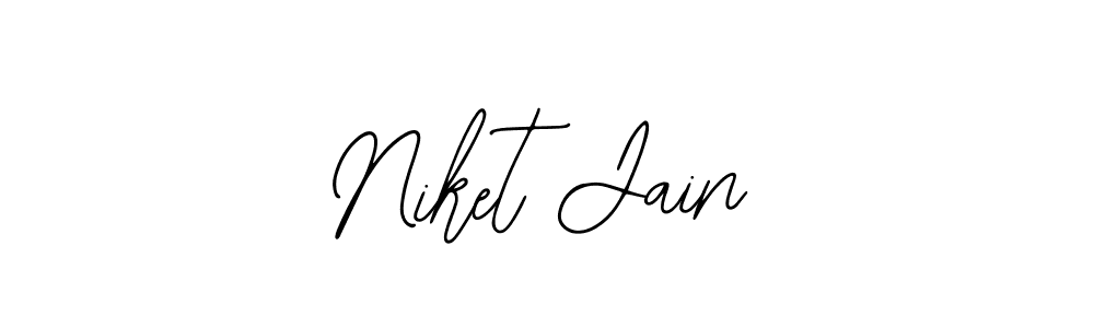 How to make Niket Jain name signature. Use Bearetta-2O07w style for creating short signs online. This is the latest handwritten sign. Niket Jain signature style 12 images and pictures png