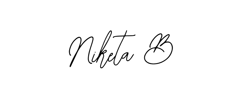 if you are searching for the best signature style for your name Niketa B. so please give up your signature search. here we have designed multiple signature styles  using Bearetta-2O07w. Niketa B signature style 12 images and pictures png