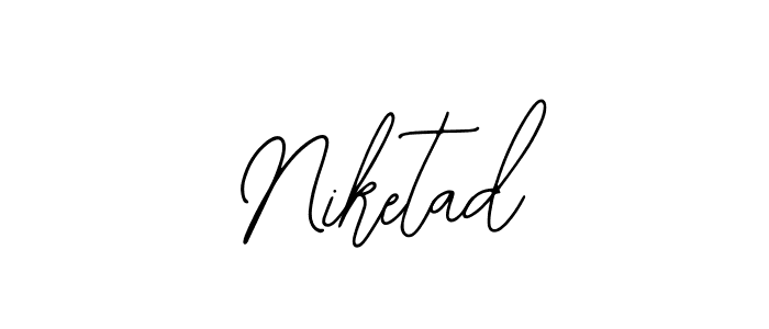 How to make Niketad signature? Bearetta-2O07w is a professional autograph style. Create handwritten signature for Niketad name. Niketad signature style 12 images and pictures png