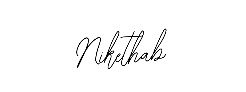 Similarly Bearetta-2O07w is the best handwritten signature design. Signature creator online .You can use it as an online autograph creator for name Nikethab. Nikethab signature style 12 images and pictures png