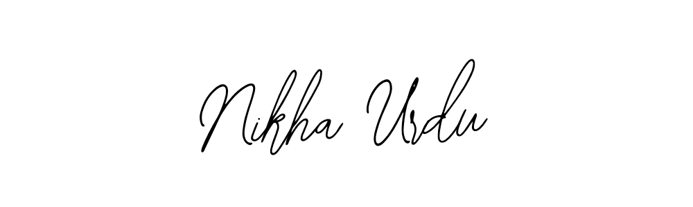 You should practise on your own different ways (Bearetta-2O07w) to write your name (Nikha Urdu) in signature. don't let someone else do it for you. Nikha Urdu signature style 12 images and pictures png