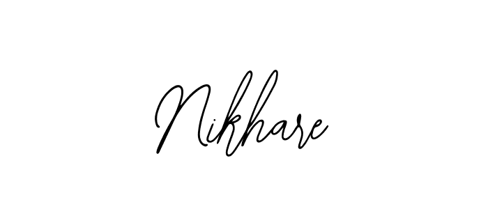 Also You can easily find your signature by using the search form. We will create Nikhare name handwritten signature images for you free of cost using Bearetta-2O07w sign style. Nikhare signature style 12 images and pictures png