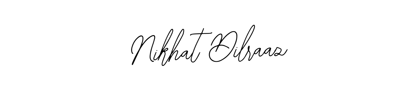 Use a signature maker to create a handwritten signature online. With this signature software, you can design (Bearetta-2O07w) your own signature for name Nikhat Dilraaz. Nikhat Dilraaz signature style 12 images and pictures png