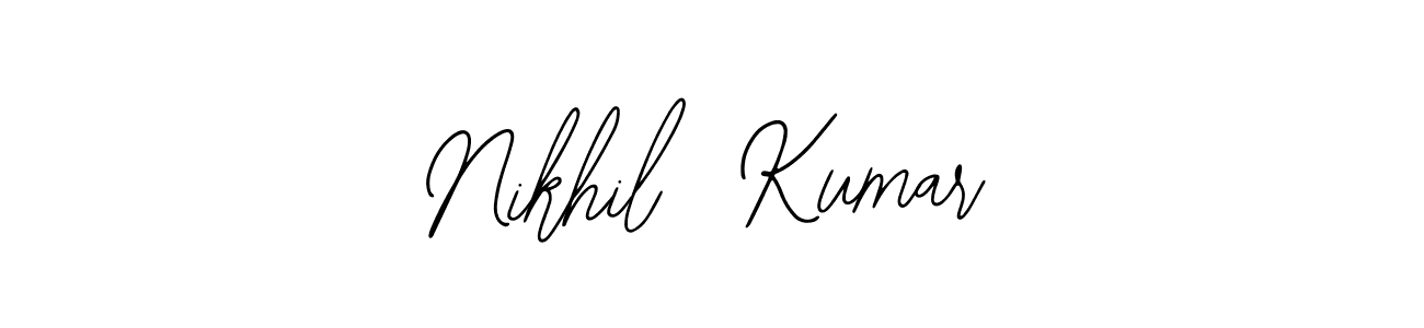 You should practise on your own different ways (Bearetta-2O07w) to write your name (Nikhil  Kumar) in signature. don't let someone else do it for you. Nikhil  Kumar signature style 12 images and pictures png