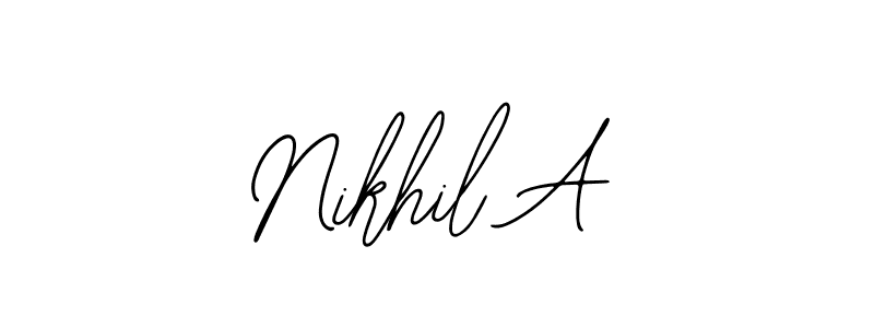 Make a beautiful signature design for name Nikhil A. With this signature (Bearetta-2O07w) style, you can create a handwritten signature for free. Nikhil A signature style 12 images and pictures png