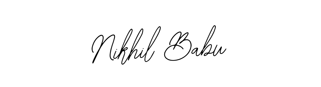 You should practise on your own different ways (Bearetta-2O07w) to write your name (Nikhil Babu) in signature. don't let someone else do it for you. Nikhil Babu signature style 12 images and pictures png