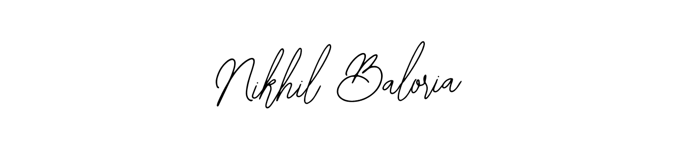 Make a beautiful signature design for name Nikhil Baloria. With this signature (Bearetta-2O07w) style, you can create a handwritten signature for free. Nikhil Baloria signature style 12 images and pictures png