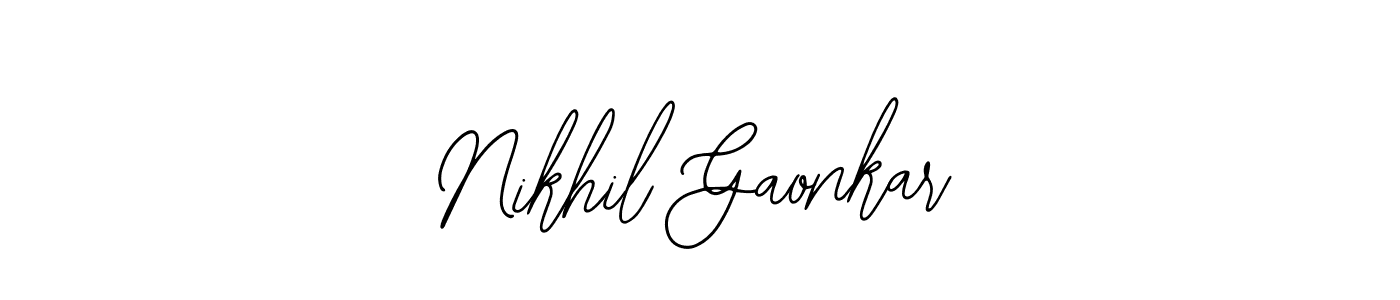 Similarly Bearetta-2O07w is the best handwritten signature design. Signature creator online .You can use it as an online autograph creator for name Nikhil Gaonkar. Nikhil Gaonkar signature style 12 images and pictures png