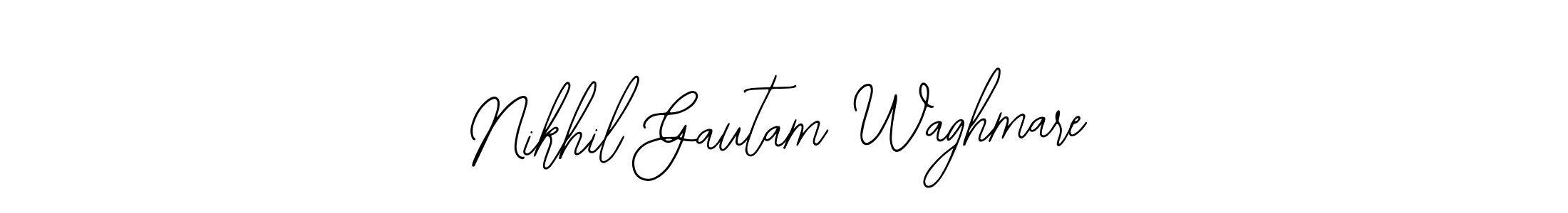 How to make Nikhil Gautam Waghmare name signature. Use Bearetta-2O07w style for creating short signs online. This is the latest handwritten sign. Nikhil Gautam Waghmare signature style 12 images and pictures png