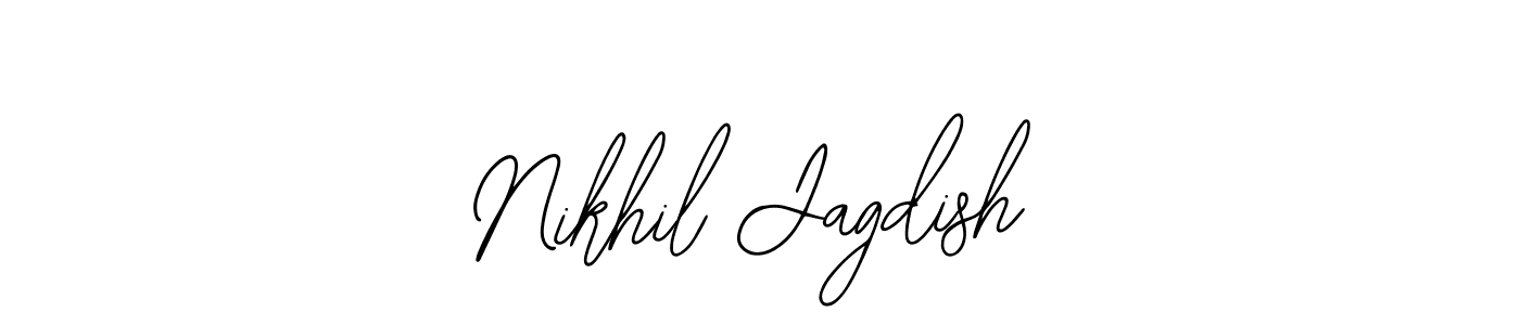 You should practise on your own different ways (Bearetta-2O07w) to write your name (Nikhil Jagdish) in signature. don't let someone else do it for you. Nikhil Jagdish signature style 12 images and pictures png