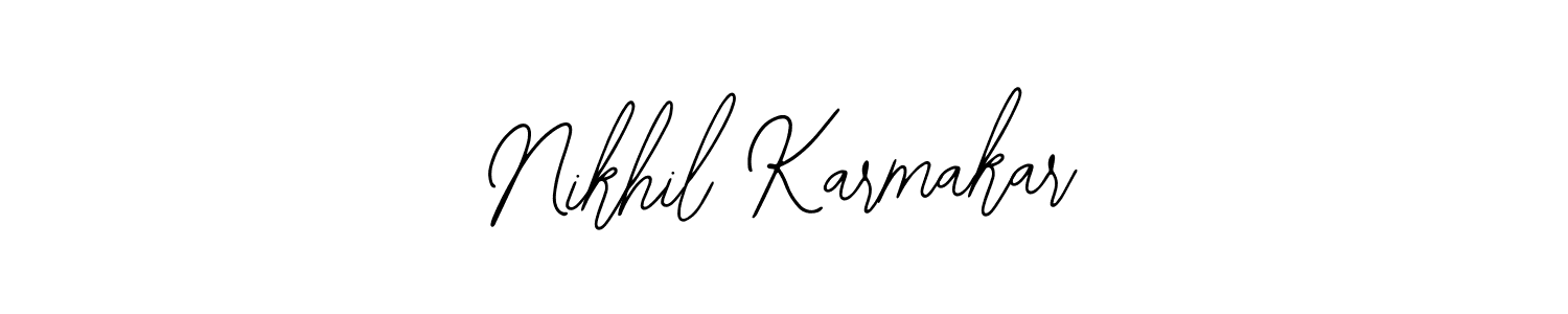 The best way (Bearetta-2O07w) to make a short signature is to pick only two or three words in your name. The name Nikhil Karmakar include a total of six letters. For converting this name. Nikhil Karmakar signature style 12 images and pictures png