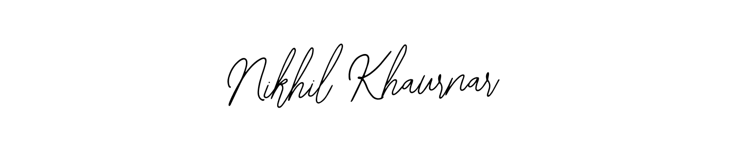 Use a signature maker to create a handwritten signature online. With this signature software, you can design (Bearetta-2O07w) your own signature for name Nikhil Khaurnar. Nikhil Khaurnar signature style 12 images and pictures png