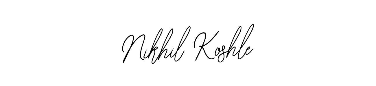 Use a signature maker to create a handwritten signature online. With this signature software, you can design (Bearetta-2O07w) your own signature for name Nikhil Koshle. Nikhil Koshle signature style 12 images and pictures png