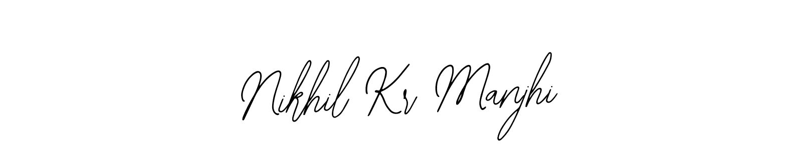 This is the best signature style for the Nikhil Kr Manjhi name. Also you like these signature font (Bearetta-2O07w). Mix name signature. Nikhil Kr Manjhi signature style 12 images and pictures png