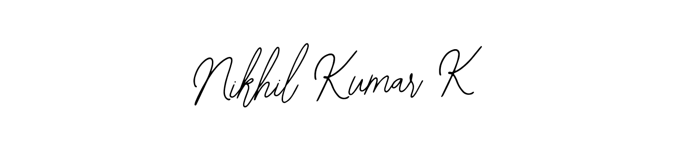 Here are the top 10 professional signature styles for the name Nikhil Kumar K. These are the best autograph styles you can use for your name. Nikhil Kumar K signature style 12 images and pictures png